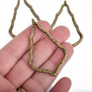 5 Large Bronze Marquis Teardrop Charms 2-3/8" chs4232