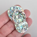 1 Flip Flop ABALONE SHELL PENDANT 2-1/8" chs4407