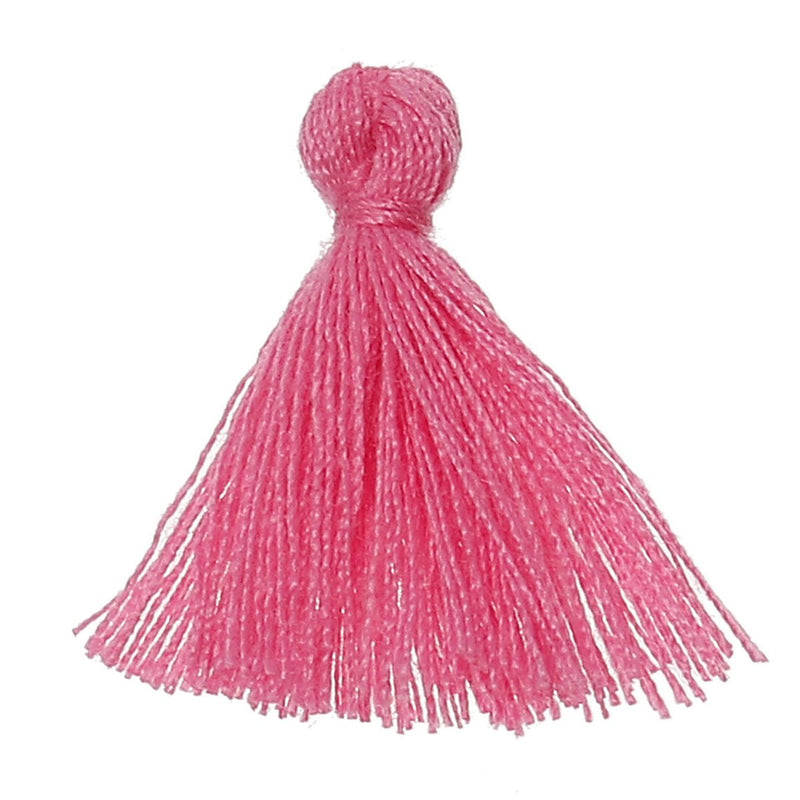 50 Pink Tassel Charms 1" long chs4474