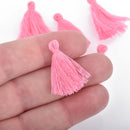 10 PINK TASSEL Charms, Rayon Fiber Tassels, 25mm long (about 1"), chs4541