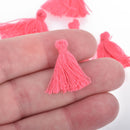 10 HOT PINK TASSEL Charms, Rayon Fiber Tassels, 25mm long (about 1"), chs4542