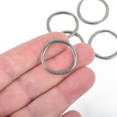 20 Gunmetal CIRCLE RING Charm Connectors Wavy Links 24mm chs4586