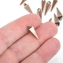 20 Copper Triangle Charms, Copper oxidized metal charms, 16x5mm chs4588