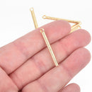 20 Light Gold Stick Charms, 34x3mm chs4635