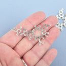 5 OXYTOCIN Molecule Charms, Silver Charm Pendants, Science Charms, chs4640