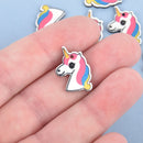 30 RAINBOW UNICORN Charms, 19mm chs4645