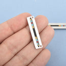 1 Silver Beaded Charm Connector Link, 35mm chs4656