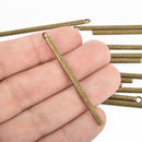 10 Bronze Stick Charms, oxidized metal 54x3mm chs4658