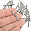20 Gunmetal Stick Charms, oxidized metal 26x3mm chs4682