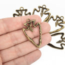 2 Distressed BRONZE ARROWHEAD Pendant Charms 41x26mm chs4687