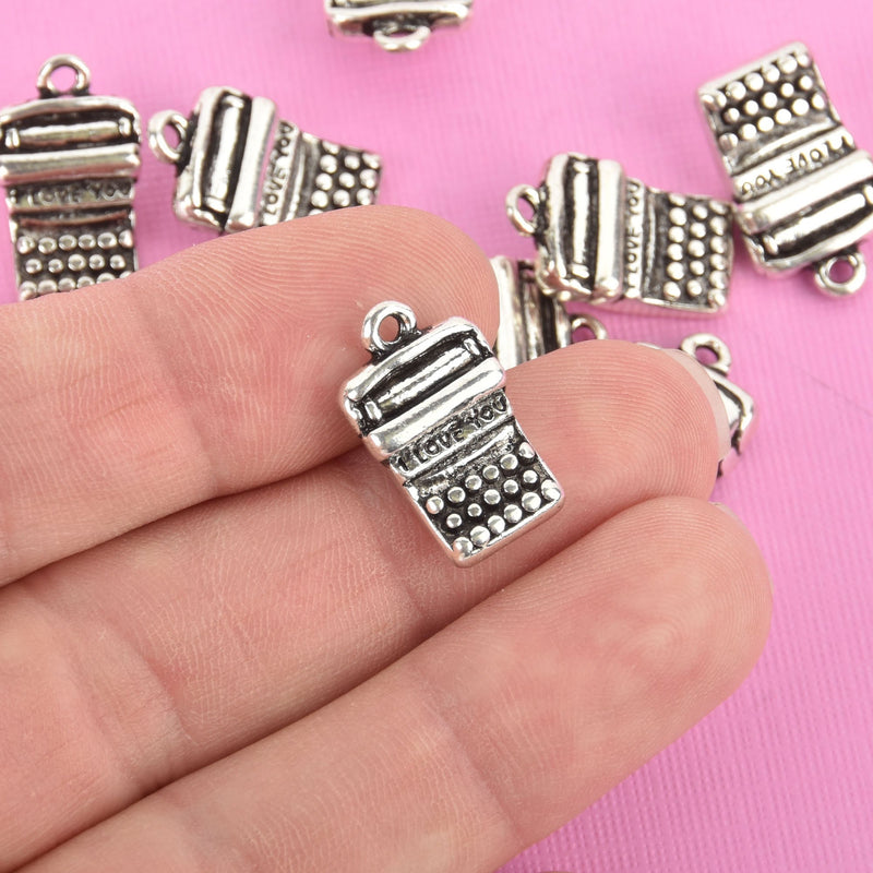 10 TYPEWRITER Charms, Silver Metal 20mm chs4785