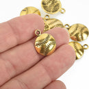 10 Gold Metal Baseball Softball Charm Pendants 18x14.5mm chs4796