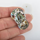 1 Flip Flop NATURAL ABALONE SHELL Pendant 1.5" chs4809