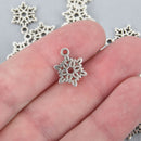 20 Silver SNOWFLAKE Charms 16mm chs4857