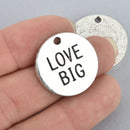 10 LOVE BIG quote charms Inspiration charms 24mm chs4887