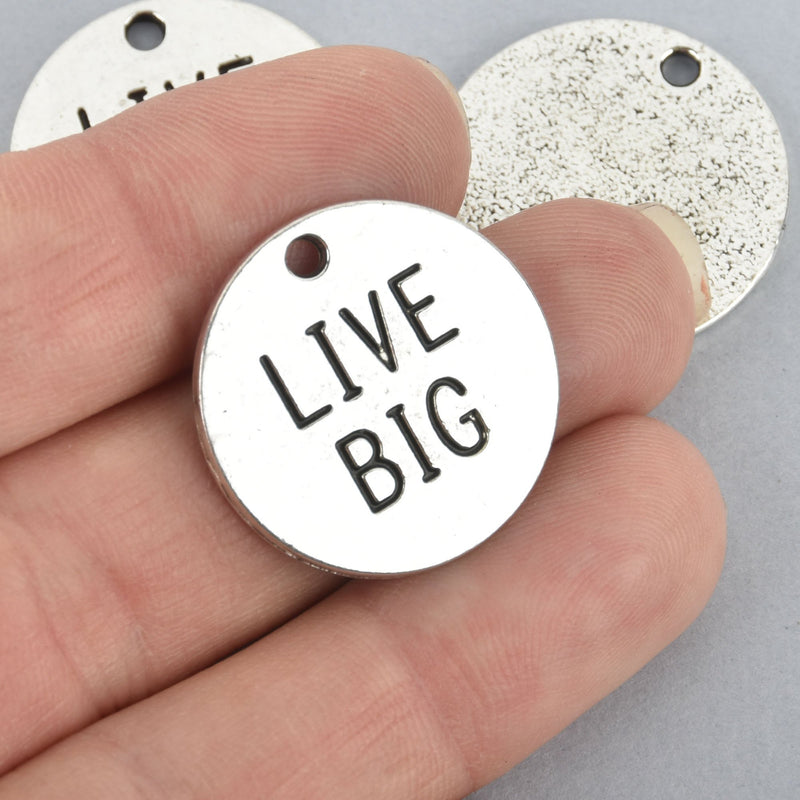 10 LIVE BIG quote charms Inspiration charms 24mm chs4889