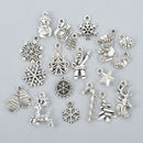 19 Silver CHRISTMAS CHARMS Collection Mixed designs chs4977