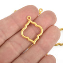 10 Matte Gold Marquis Teardrop Charms 27x21mm chs5071