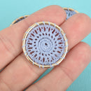 5 Lace Charms LAVENDER PURPLE Crochet Thread Connector Links Boho Dream Catcher charms 30mm chs5366