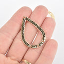 5 Gold Drop Charms, Teardrop Connector Links, 40mm chs5503