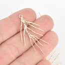 2 Branch Charms 14kt gold plated 1.5" chs5508