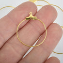 10 Gold Brass Earring Hoops, Wine Charms, chs5590