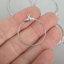 10 Silver Brass Earring Hoops, Wine Charms, chs5591