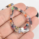 4 Acrylic Teardrop Charms CARNIVAL Rainbow Terrazzo 1.75" chs5606