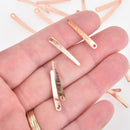 10 Copper Stick Charms 25mm chs5667
