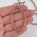 10 Copper Marquis Teardrop Leaf Charms 2.5" chs5670