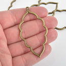 10 Bronze Marquis Teardrop Leaf Charms 2.5" chs5673