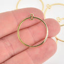 10 Gold Brass Ring Charms Connector Link 25mm chs5726