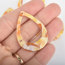 4 Acrylic Teardrop Charms BUTTERSCOTCH Terrazzo 1.75" chs5810