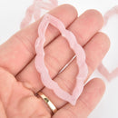 4 Acrylic Open Leaf Charms BLUSH PINK Terrazzo Black and White 2.5" chs5817