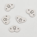 1 LETTER B Heart Charm Stainless Steel Connector Link 12mm chs5958