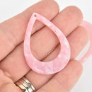4 Acrylic Teardrop Charms LIGHT PINK Terrazzo 1.75" chs5970