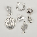 7 Silver Cowboy Western Charms, Silver Mixed Lot Collection chs6048