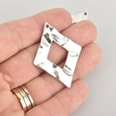 5 Silver Diamond Charms, 1-3/4" long, chs6228