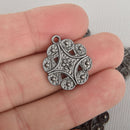 5 Gunmetal MANDALA Charms, 20mm, chs6233