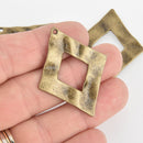 5 Bronze Diamond Charms, 1-3/4" long, chs6244
