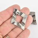 5 Gunmetal Diamond Charms, 1-3/4" long, chs6261
