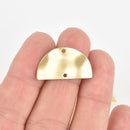 5 Matte Gold Half Moon Charms, Half Circle Connector Links, 27x15mm chs6269