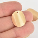 5 Matte Gold Curved Enamel Charms, chs6282