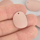5 Blush Pink Curved Enamel Charms, chs6287