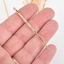 5 Gold Stick Charms, carved metal 2.5" long, chs6578