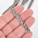 8 Gunmetal Stick Charms, hammered metal chs6581