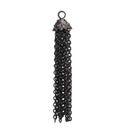 2 Gunmetal Chain Tassel Charms, Pendant Charms, about 2.75" long, chs6646