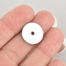 10 Washer Charms, Silver zinc blanks, 17.5mm, chs6655