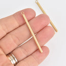 5 Matte Light Gold Stick Charms, oxidized metal 54x3mm chs6713