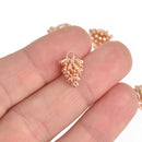 5 PINE CONE Charms, Light Gold Plated Pendants, Pinecones, 14mm, chs6948